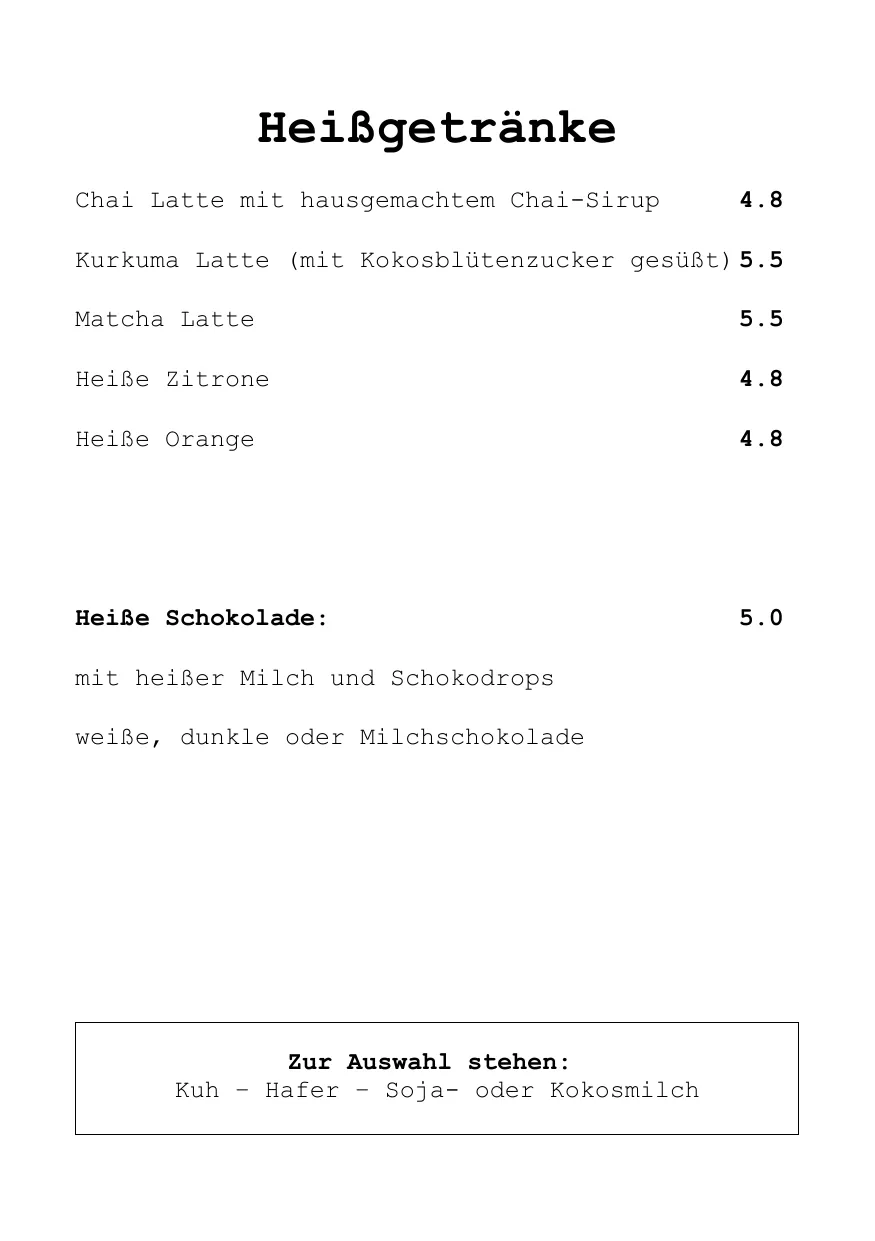 Speisekarte Seite 9