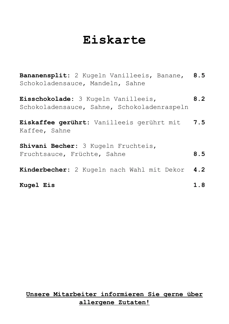 Speisekarte Seite 16